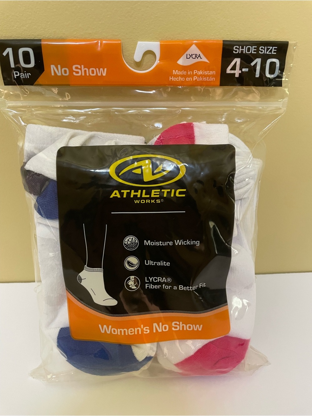 10 Pair No Show Socks